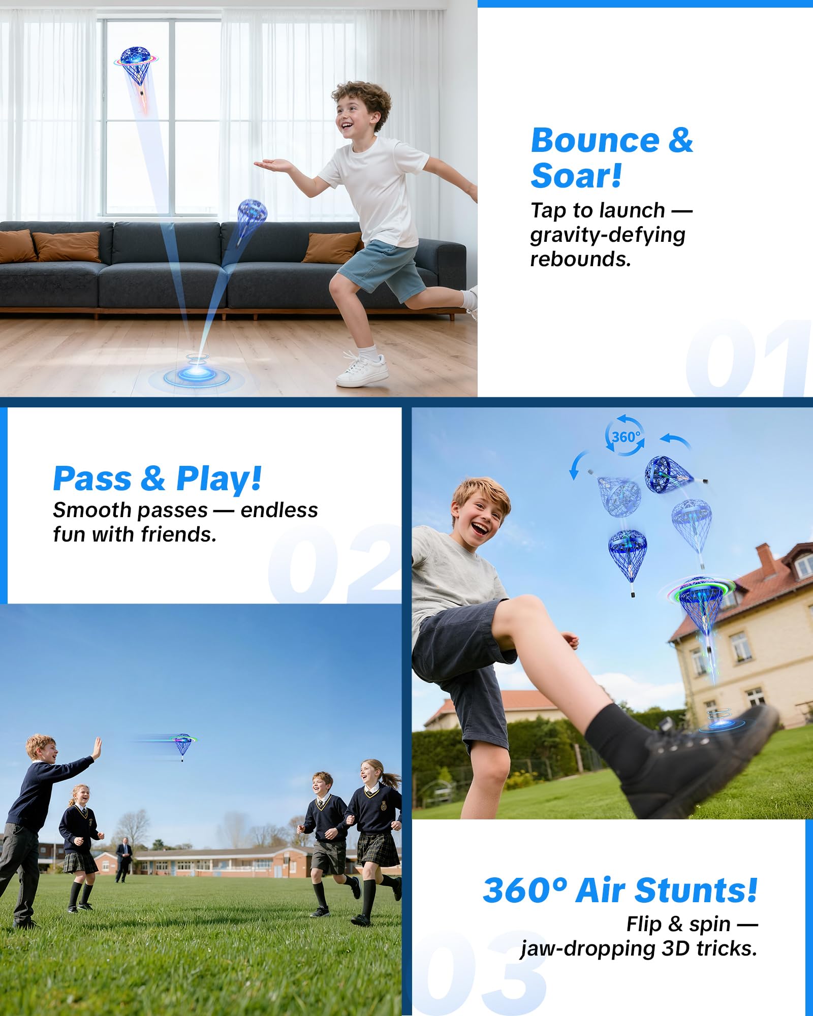 Flystars Orb uses motion sensors and gyroscope for responsive tricks.