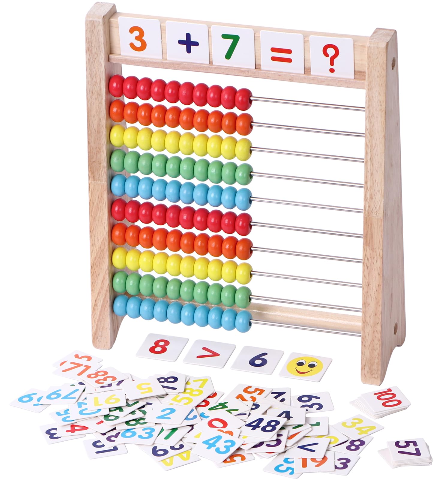 Flzoaveus educational abacus 10-row frame for hands-on counting and basic math.