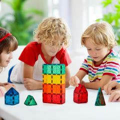 FNJO magnetic tiles regular triangles promote modular designs and spatial thinking.