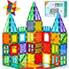FNJO magnetic tiles square pieces spark imaginative building and play.