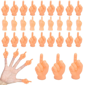fnqiank 30-piece middle finger puppets pack close-up showing lifelike details for playful parties