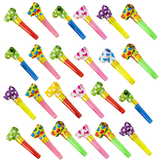 Fnqiank colorful party blower noisemaker, vivid colors for festive celebrations and party ambiance.