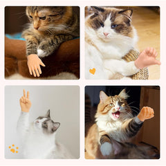 fnqiank mini hands for cats – stretchable design stays comfortable during play