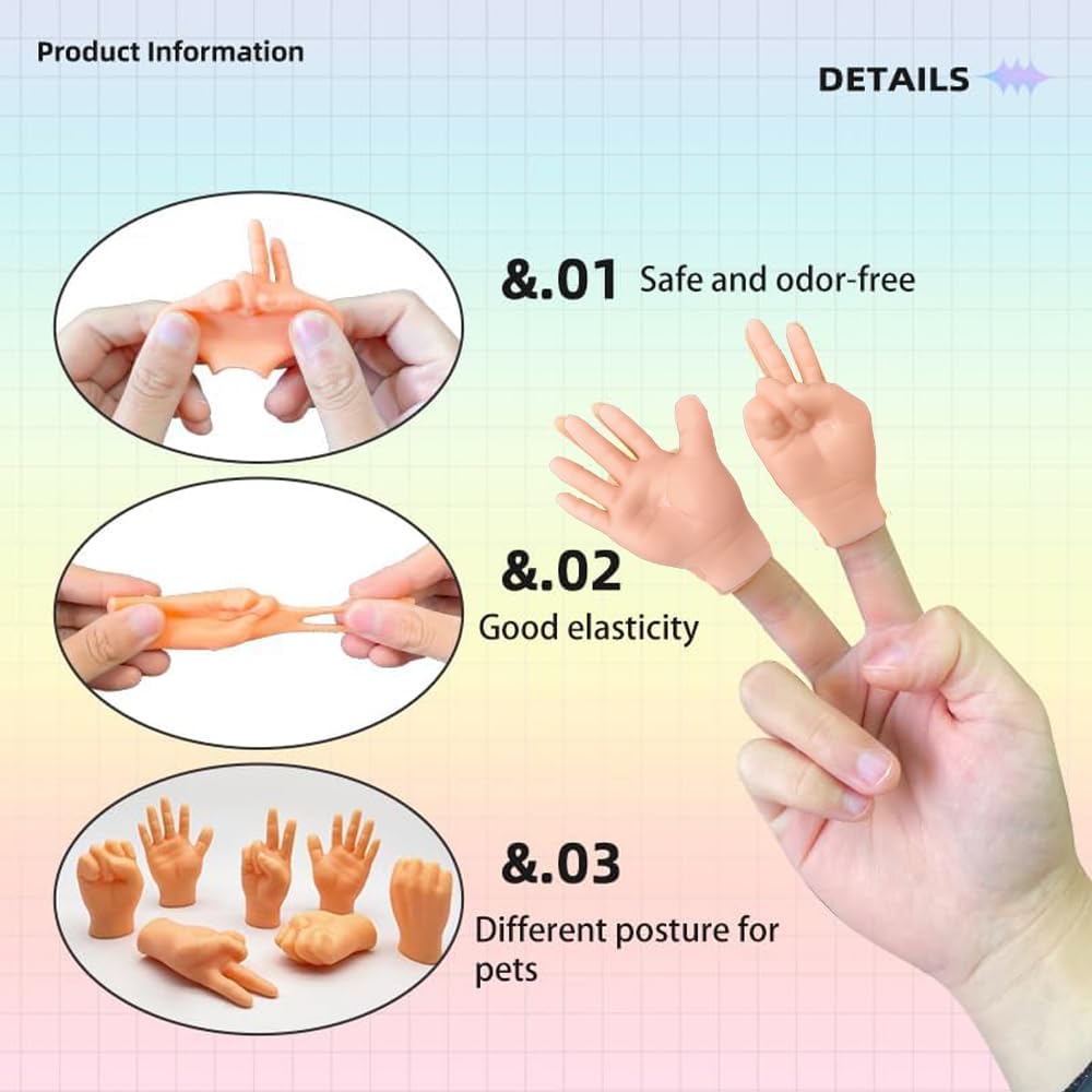 fnqiank mini hands for cats – thumbs-up hand creates friendly, lighthearted moments