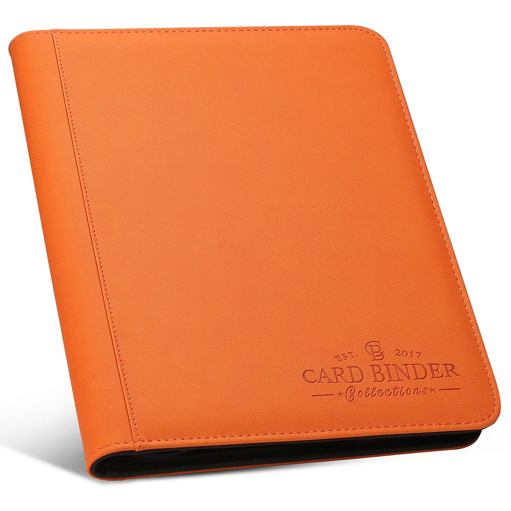 Foalgo 9-pocket binder front cover shows premium leatherette finish guarding your collection.