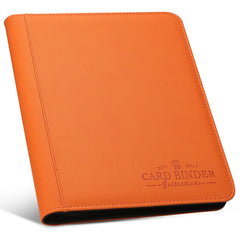 Foalgo 9-pocket binder front cover shows premium leatherette finish guarding your collection.