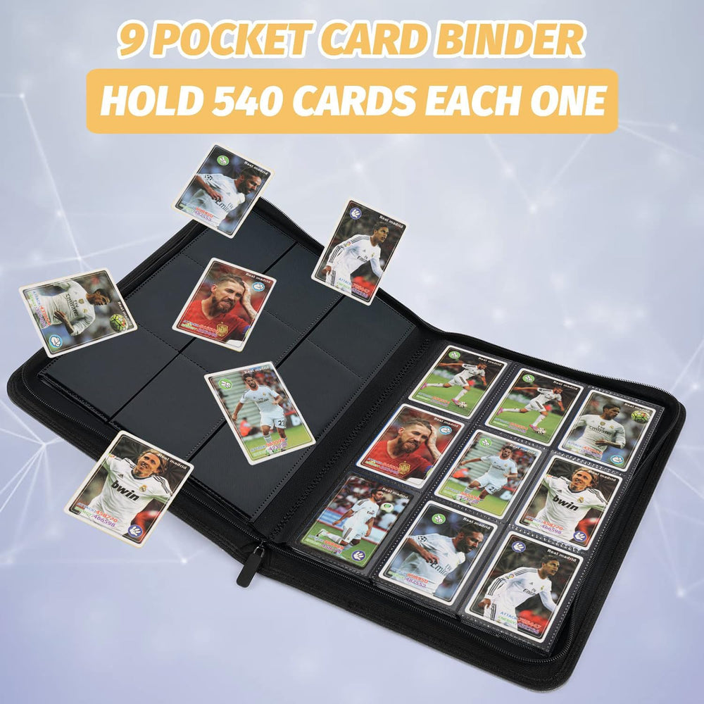 Foalgo closeup 9-pocket detail highlights sturdy pockets and sleeve compatibility
