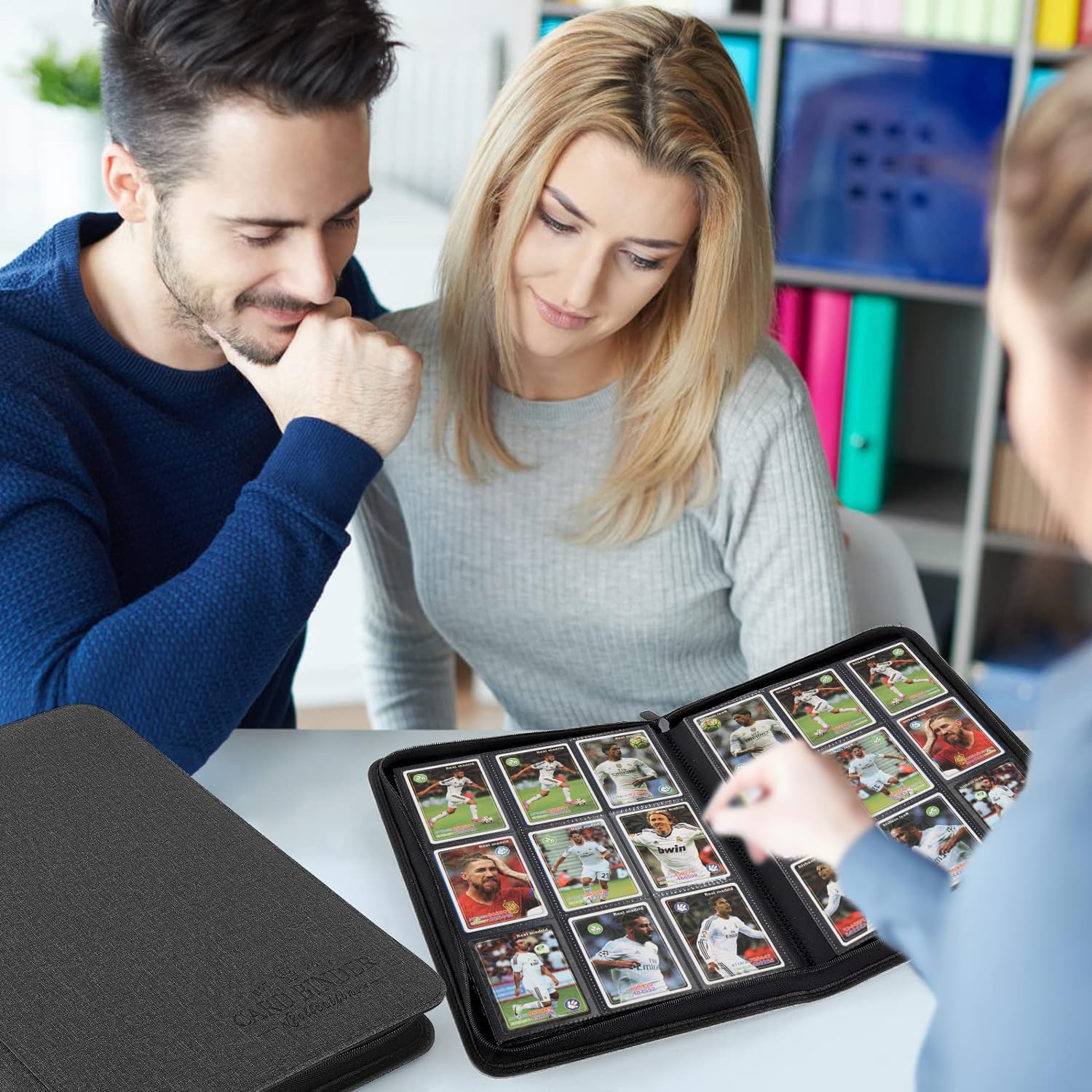 Foalgo filled 9-pocket binder showing cards neatly organized and protected