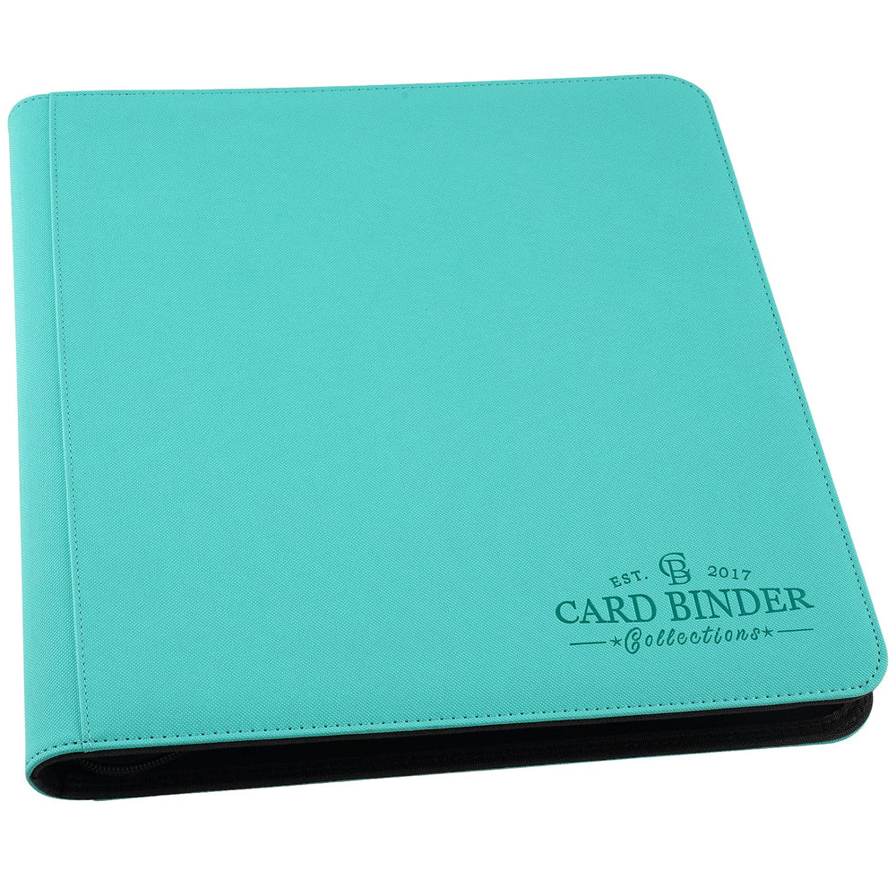 Foalgo trading card binder front cover with secure zipper protects 720 cards