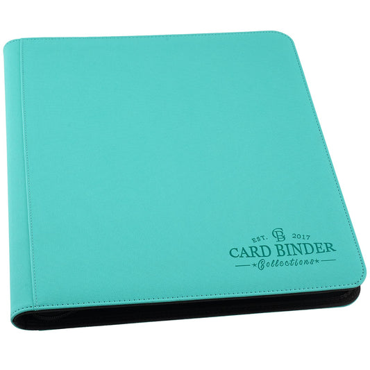 Foalgo trading card binder front cover with secure zipper protects 720 cards
