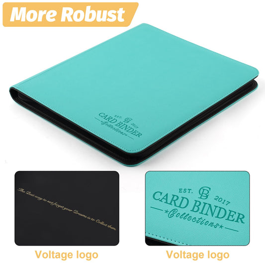 Foalgo binder side-loading pockets for safe card retention during transport