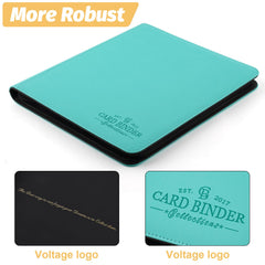 Foalgo binder side-loading pockets for safe card retention during transport
