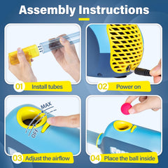 Foamore Ball-blowing machine: compact motor powers smooth ball movement for play.