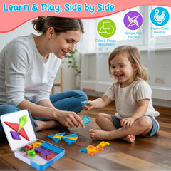 Foayex 42-piece colorful set demonstrates bright colors for pattern recognition and imagination.