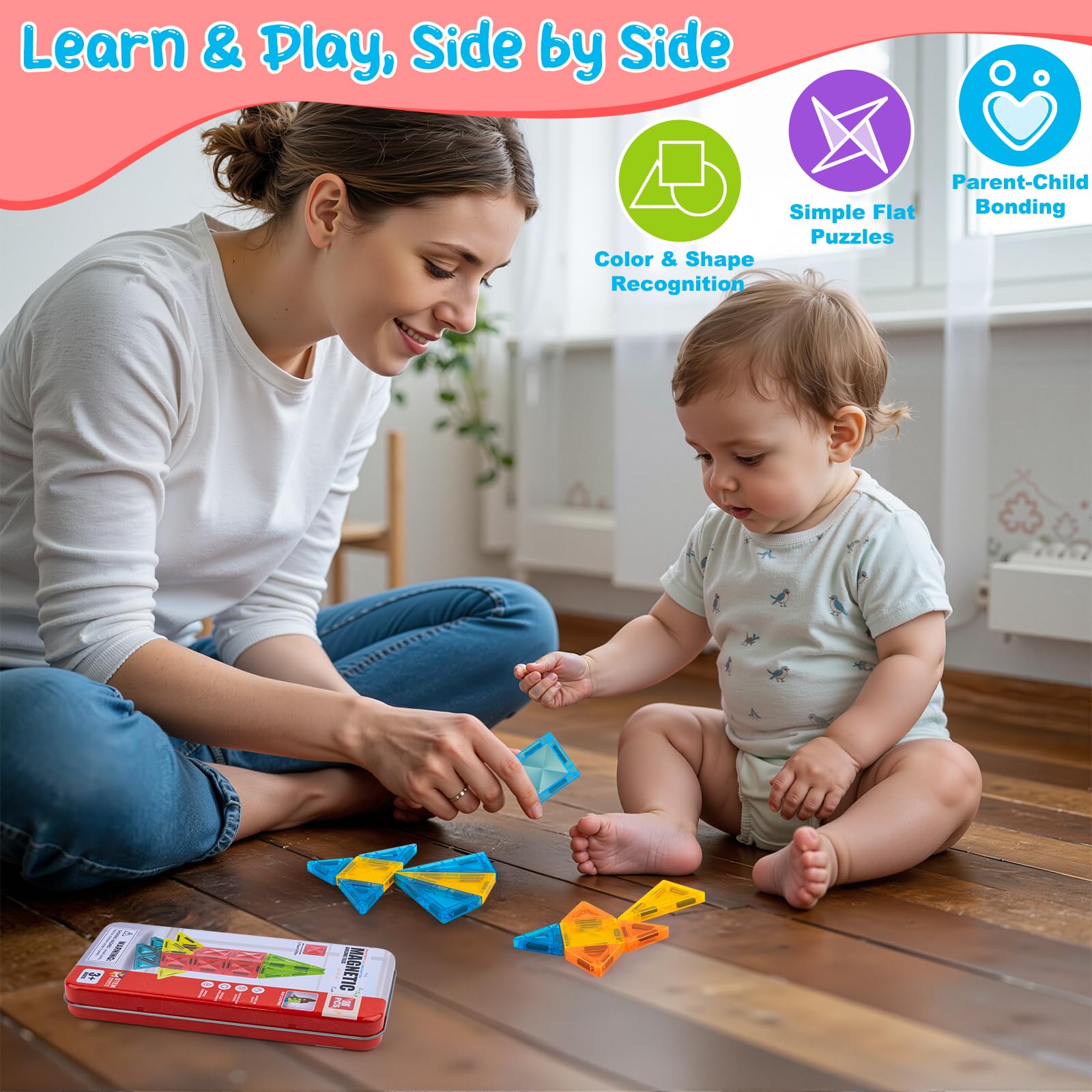 Foayex colorful 26-piece set supports color recognition and spatial reasoning