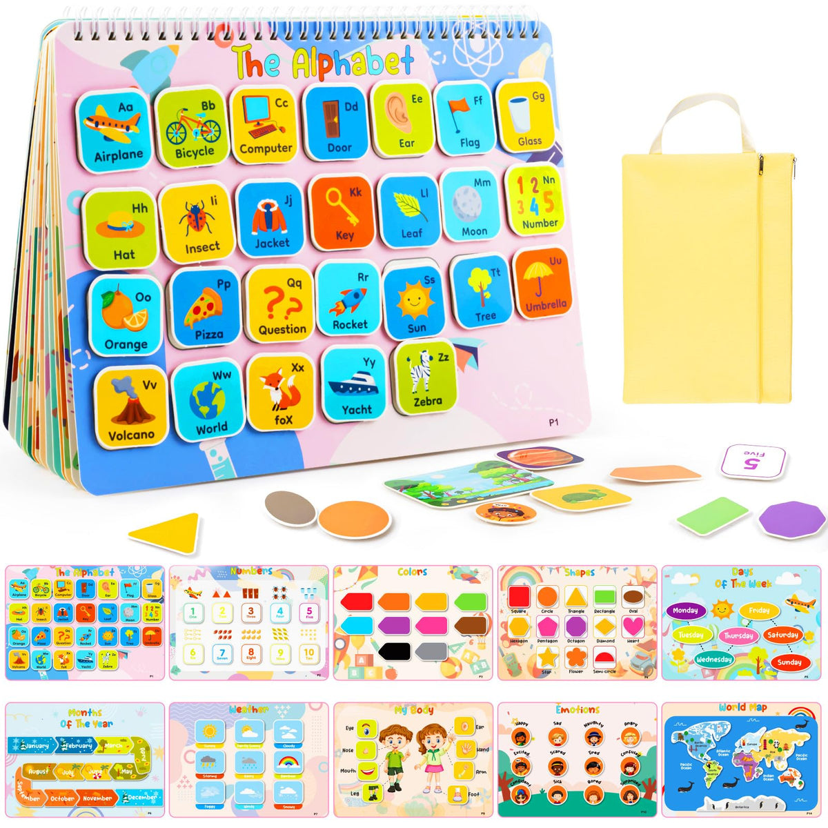 Foayex Easter activity book with pre-assembled stickers for mess-free learning.