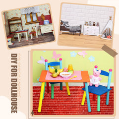 FOBSME wood-look miniature flooring adds warm, realistic ambiance to dollhouses.