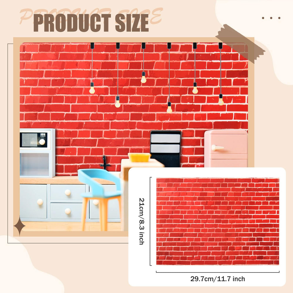 FOBSME self-adhesive wallpaper simplifies quick, clean decorating of dollhouses.