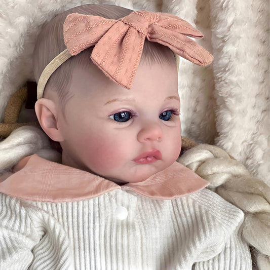 FOCKOF Reborn doll with hand-painted hair and eyes for lifelike charm