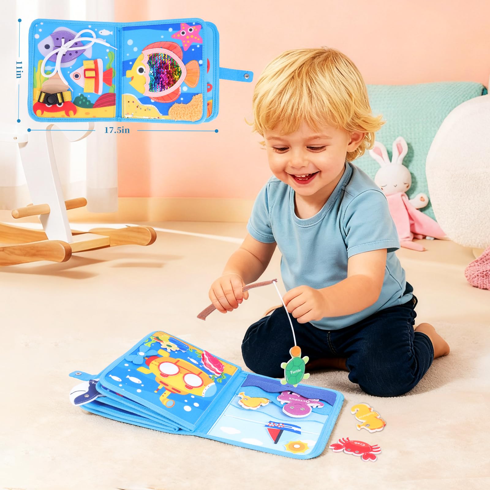 FoenixArte Ocean Busy Book color-sorting-shapes enhances cognitive matching.