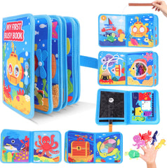 FoenixArte Ocean Busy Book cover inviting toddlers to explore sea-themed learning.