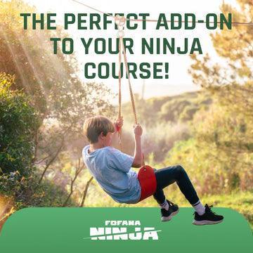 Fofana Ninja Slider Pulley enabling kids obstacle course fun