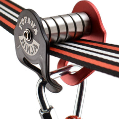 Fofana Ninja Slider Pulley red front view for fast backyard zipline setup