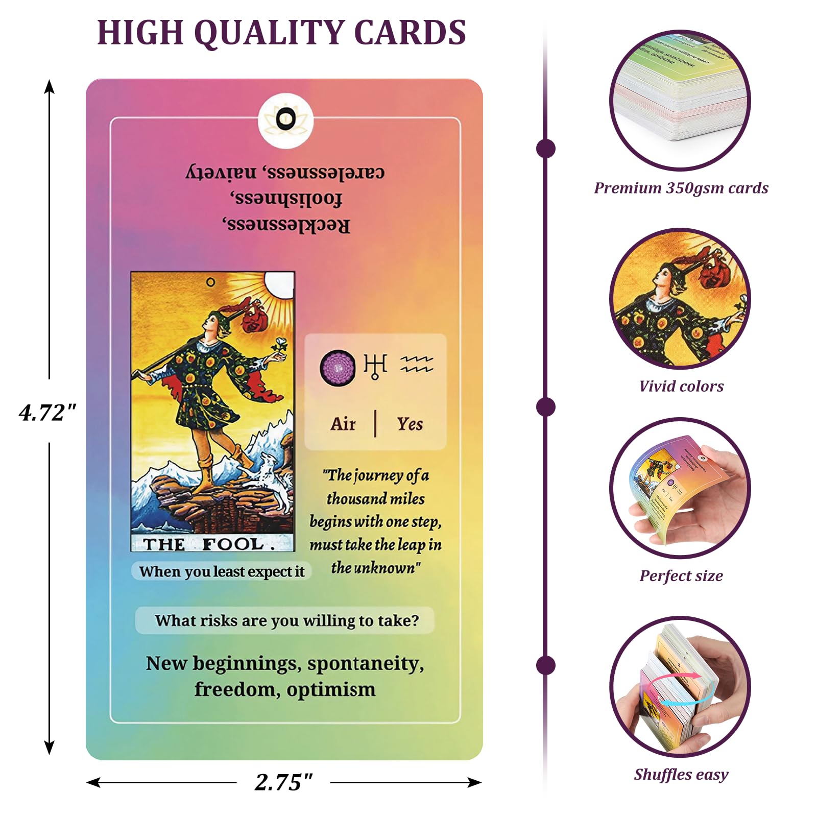 Fofeadm durable 350gsm cards with sharp print