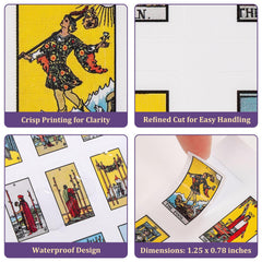 Fofeadm compact tarot sticker set for portable use