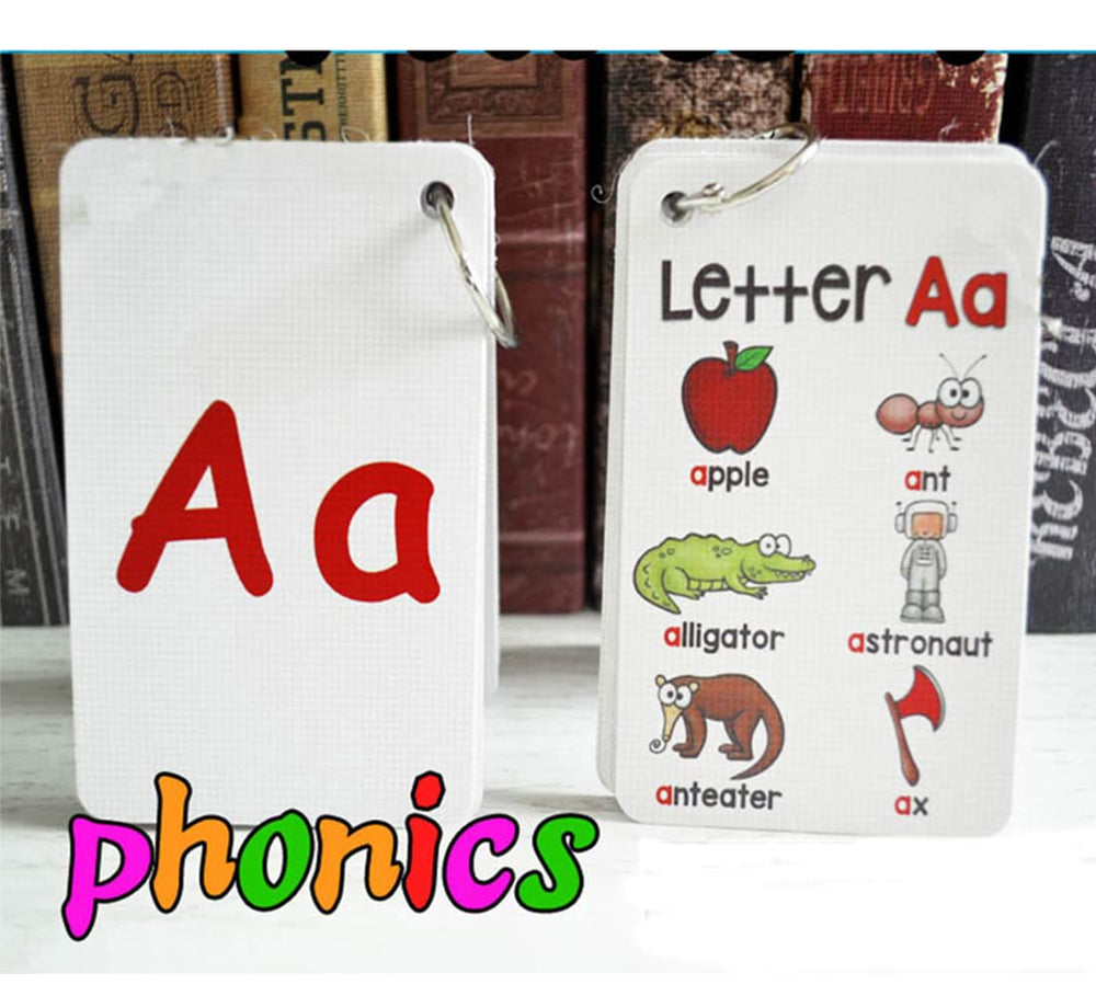 Fogeal 26pcs ABC flash cards front view with vibrant letters for early learning.