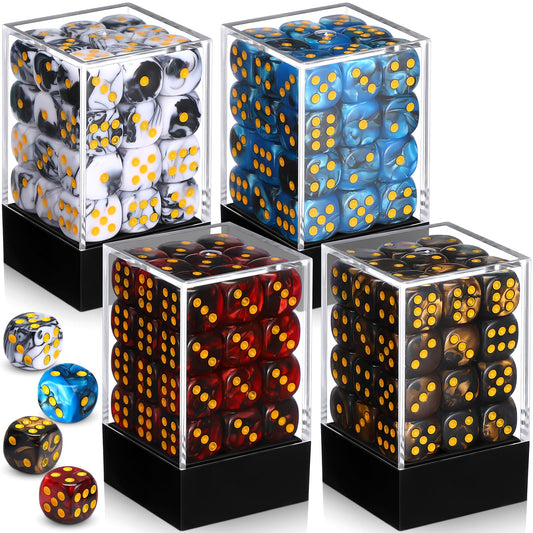 Foilswirl 144-dice set in 12mm size for classroom math practice