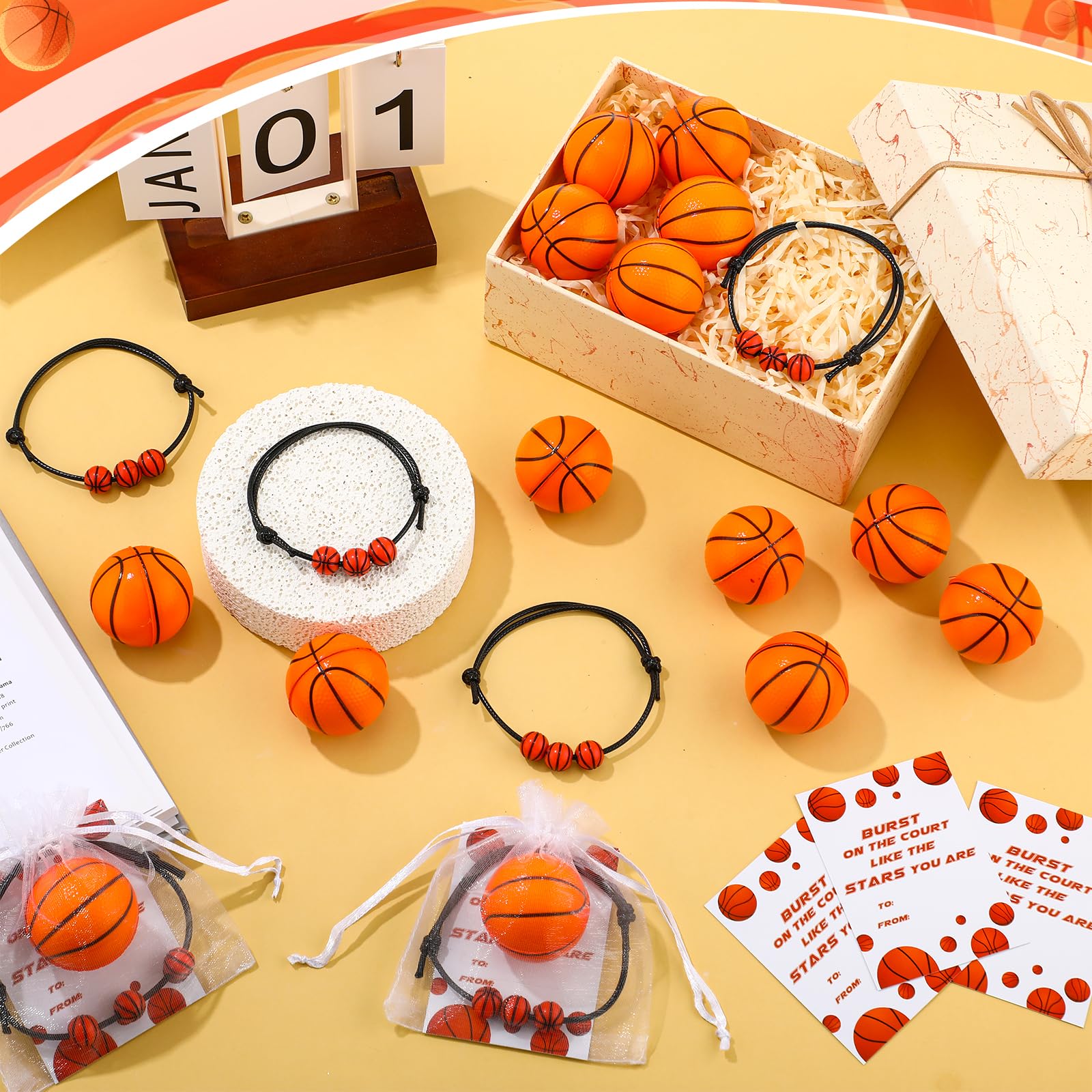 Foilswirl 36-pack basketball favors for parties and events
