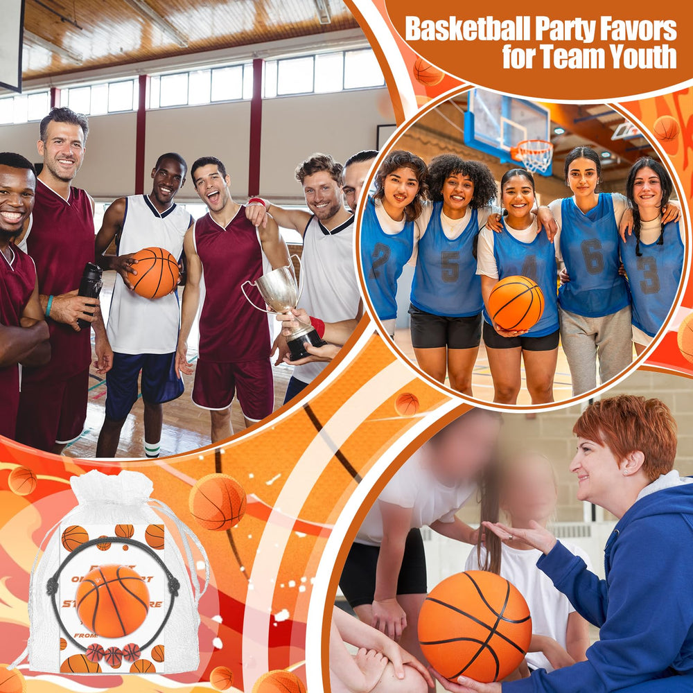 Foilswirl basketball theme decor gift set enhances party cohesion