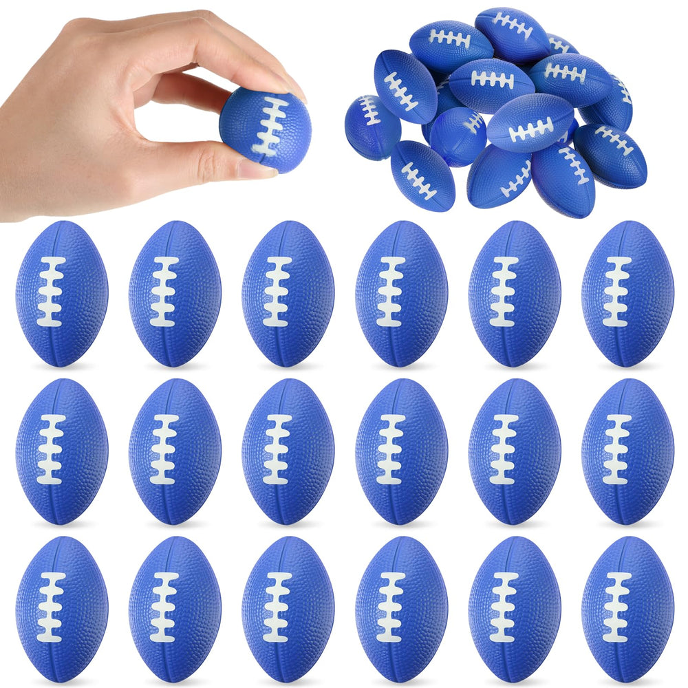 Foilswirl blue mini football stress ball pack 01 ready for classroom sensory play