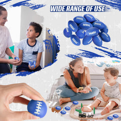 Foilswirl blue mini football stress ball pack 04 excellent game-day desk accessory