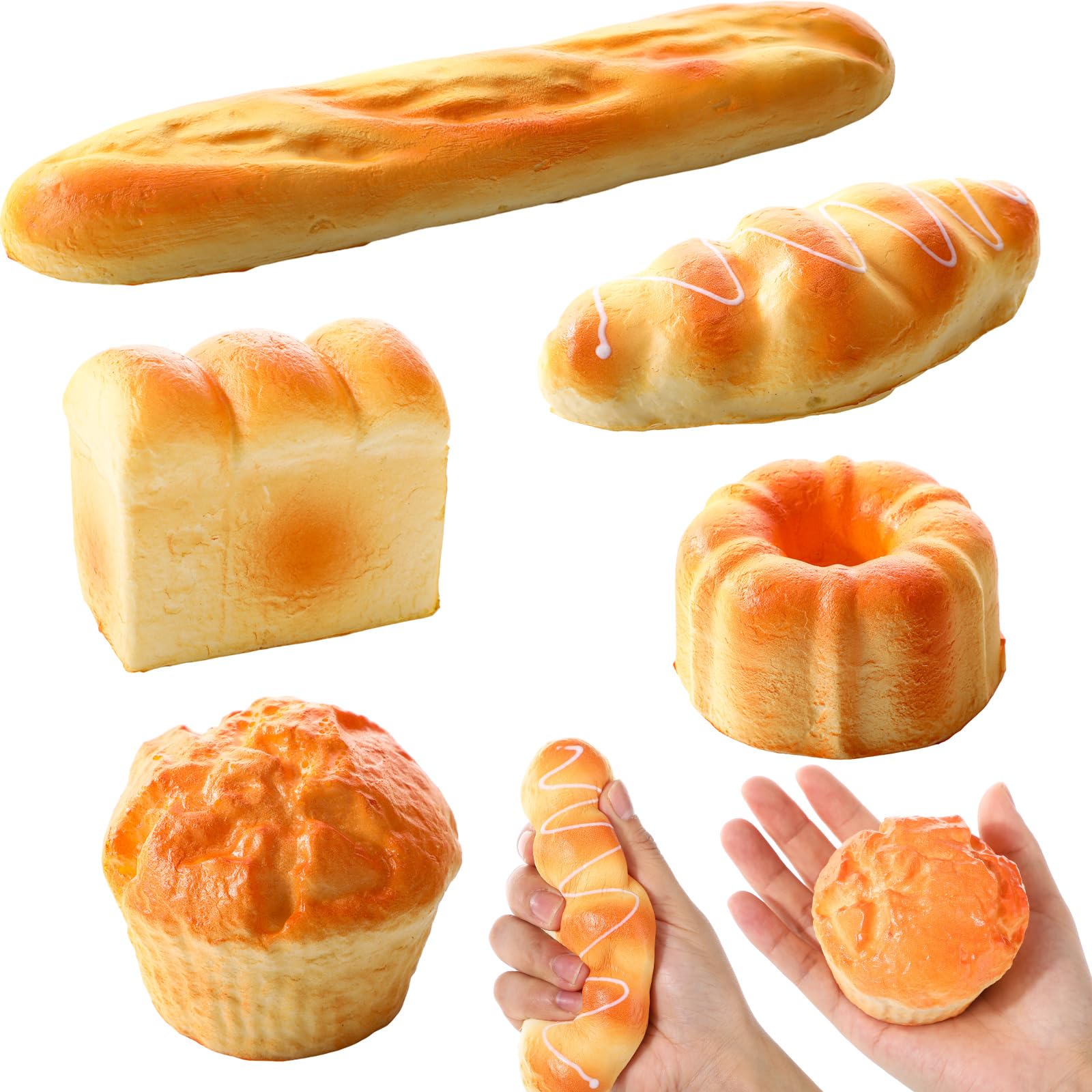 Foilswirl bread stress toy French loaf for tactile relief during work or study