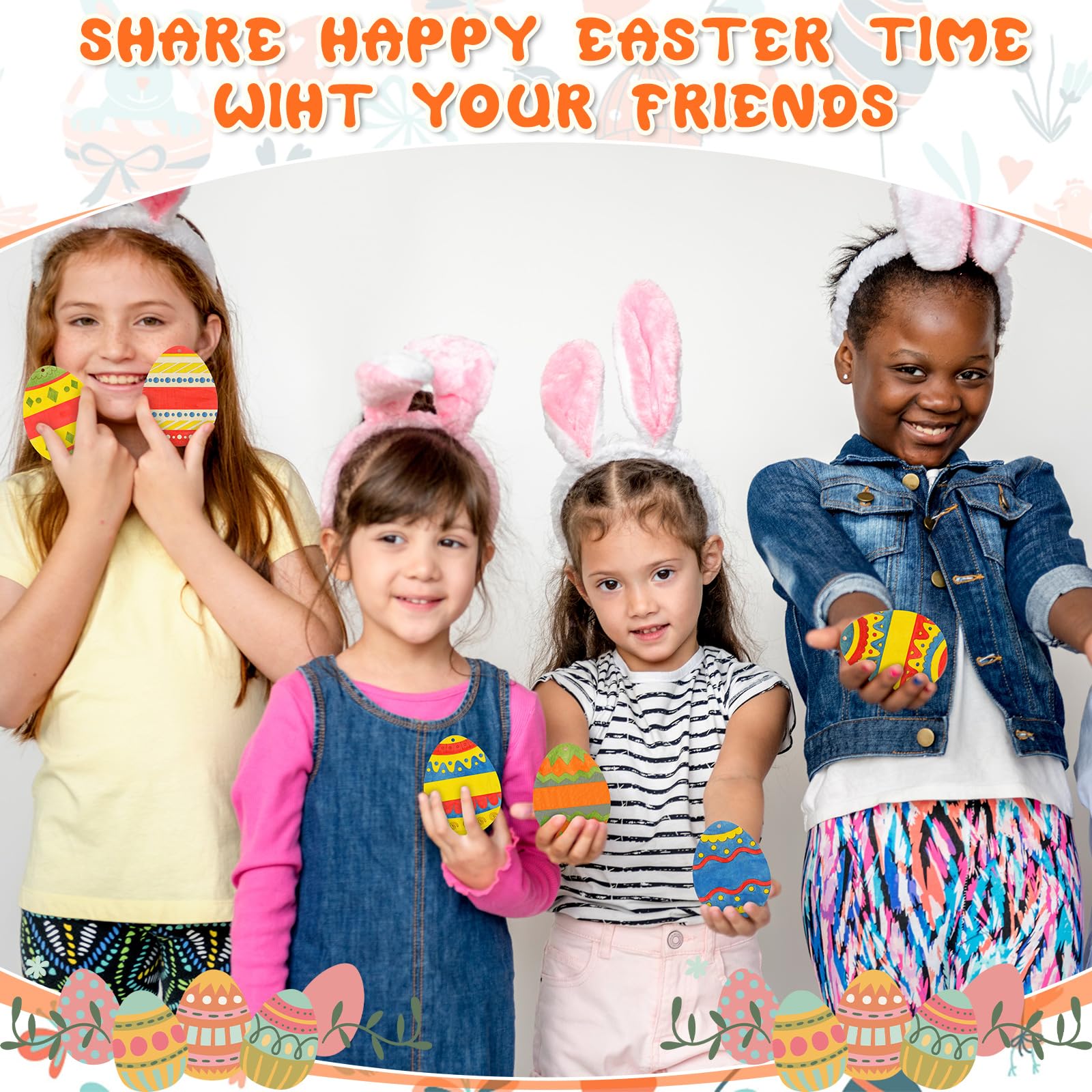 Foilswirl Easter ornament with hanging hole for versatile display.