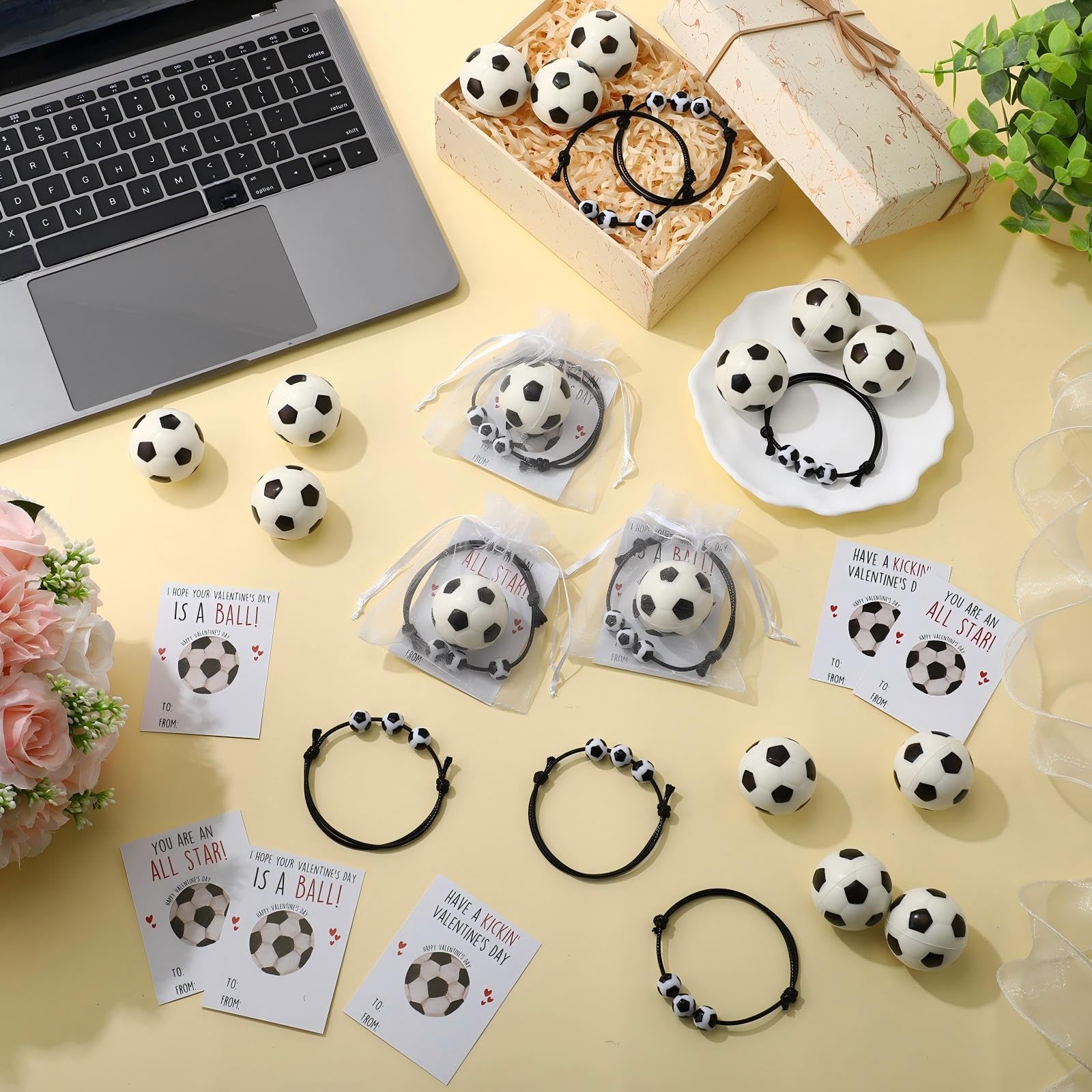 Foilswirl soccer party favors ready for celebrations and gifts