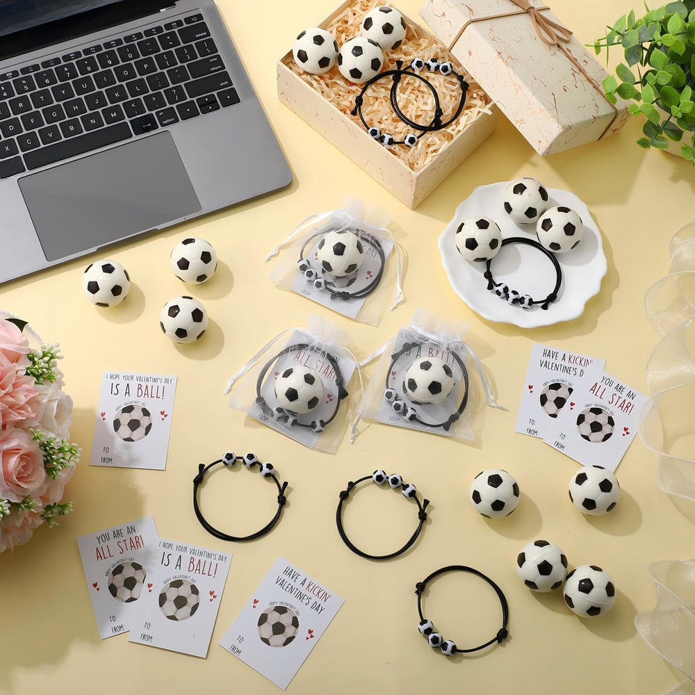 Foilswirl soccer party favors ready for celebrations and gifts
