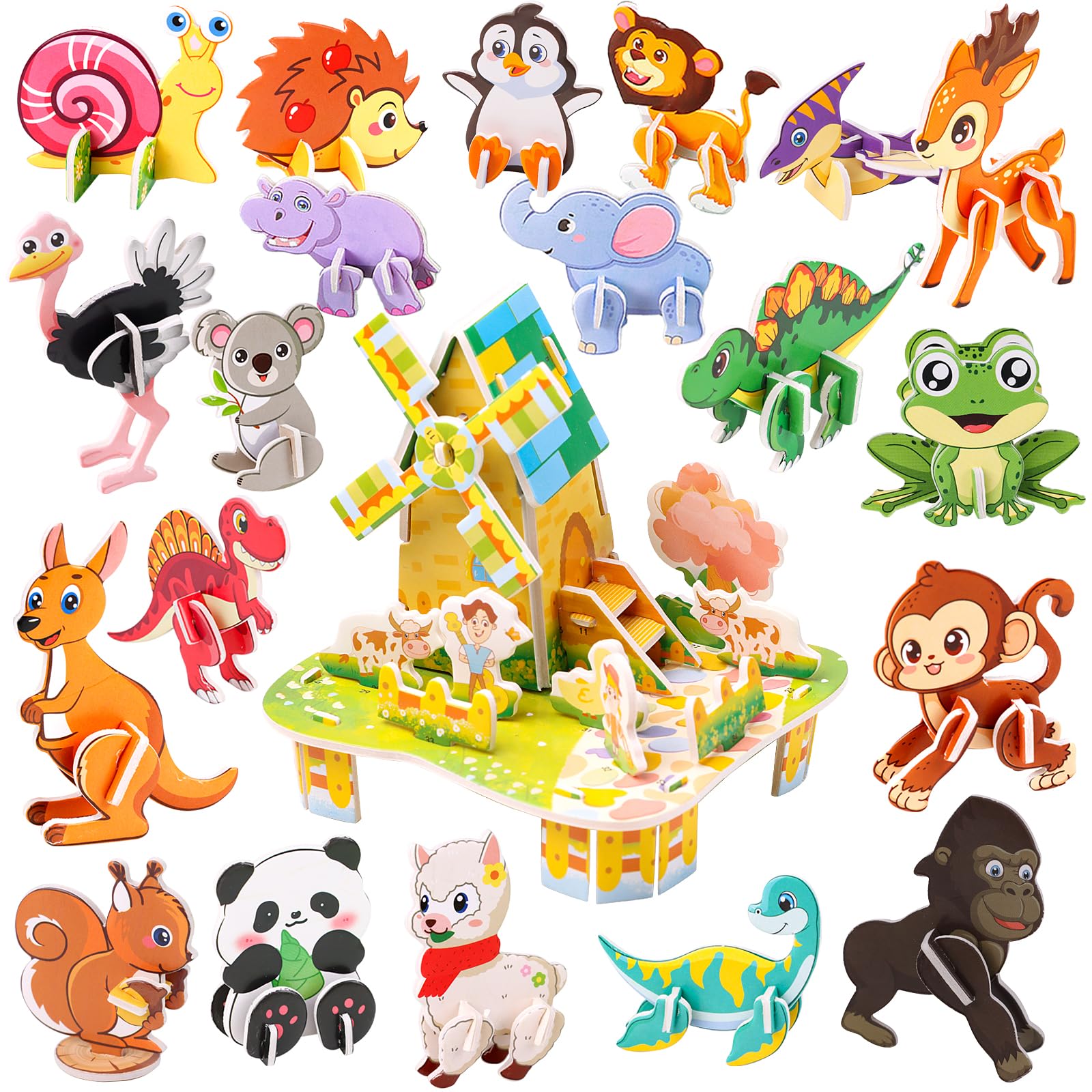 FOIMAS 3D farmhouse puzzle set promotes imaginative play and fine motor skills