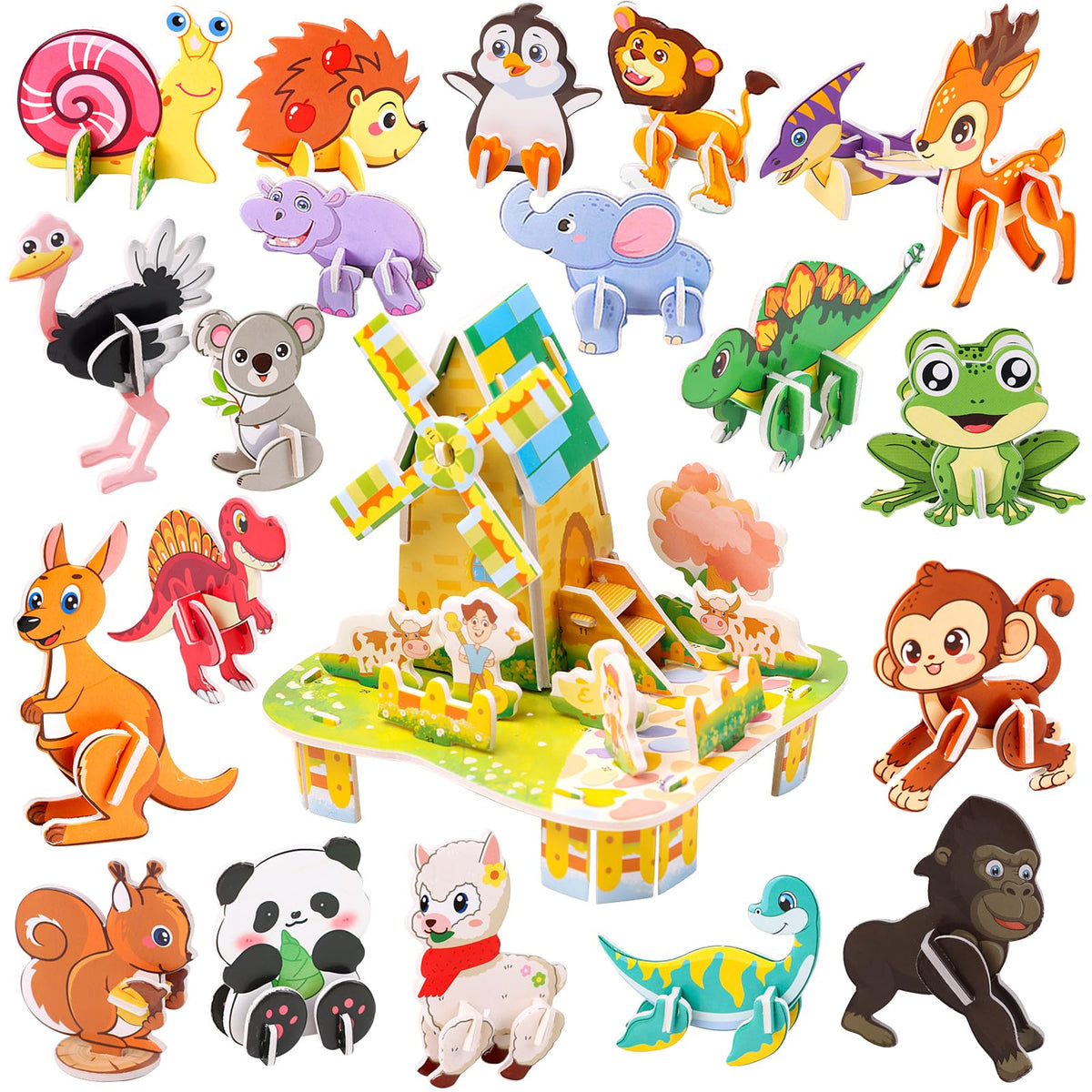 FOIMAS 3D farmhouse puzzle set promotes imaginative play and fine motor skills