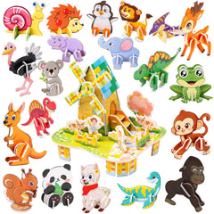 FOIMAS 3D farmhouse puzzle set promotes imaginative play and fine motor skills