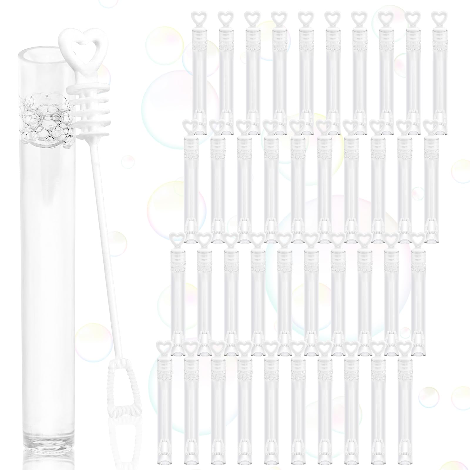 FOIMAS baby shower bubble wand white with heart motif for celebration.