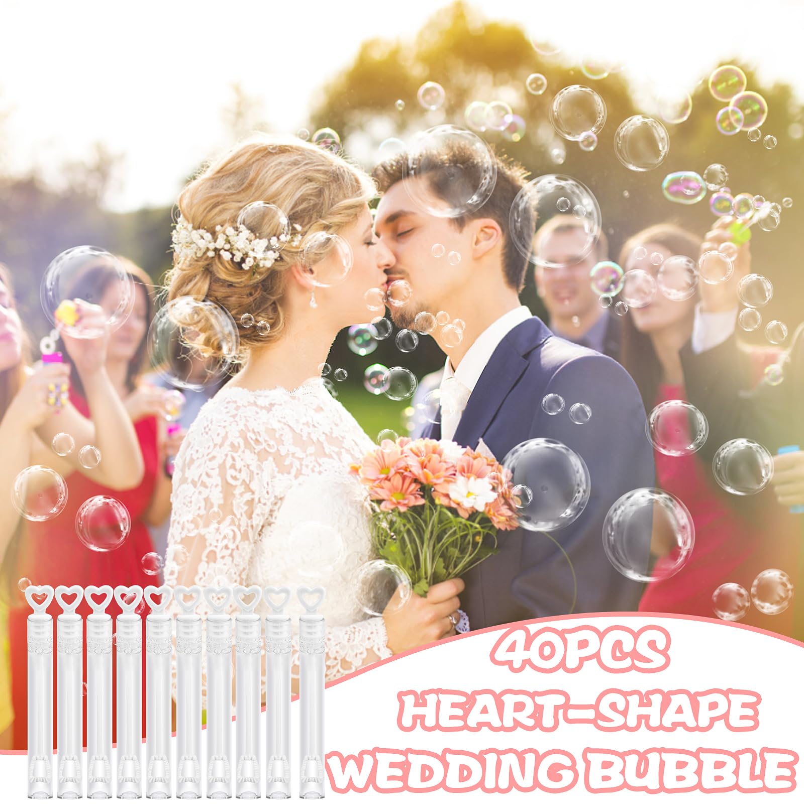 FOIMAS customizable wedding bubble wand white for personalized gifts.