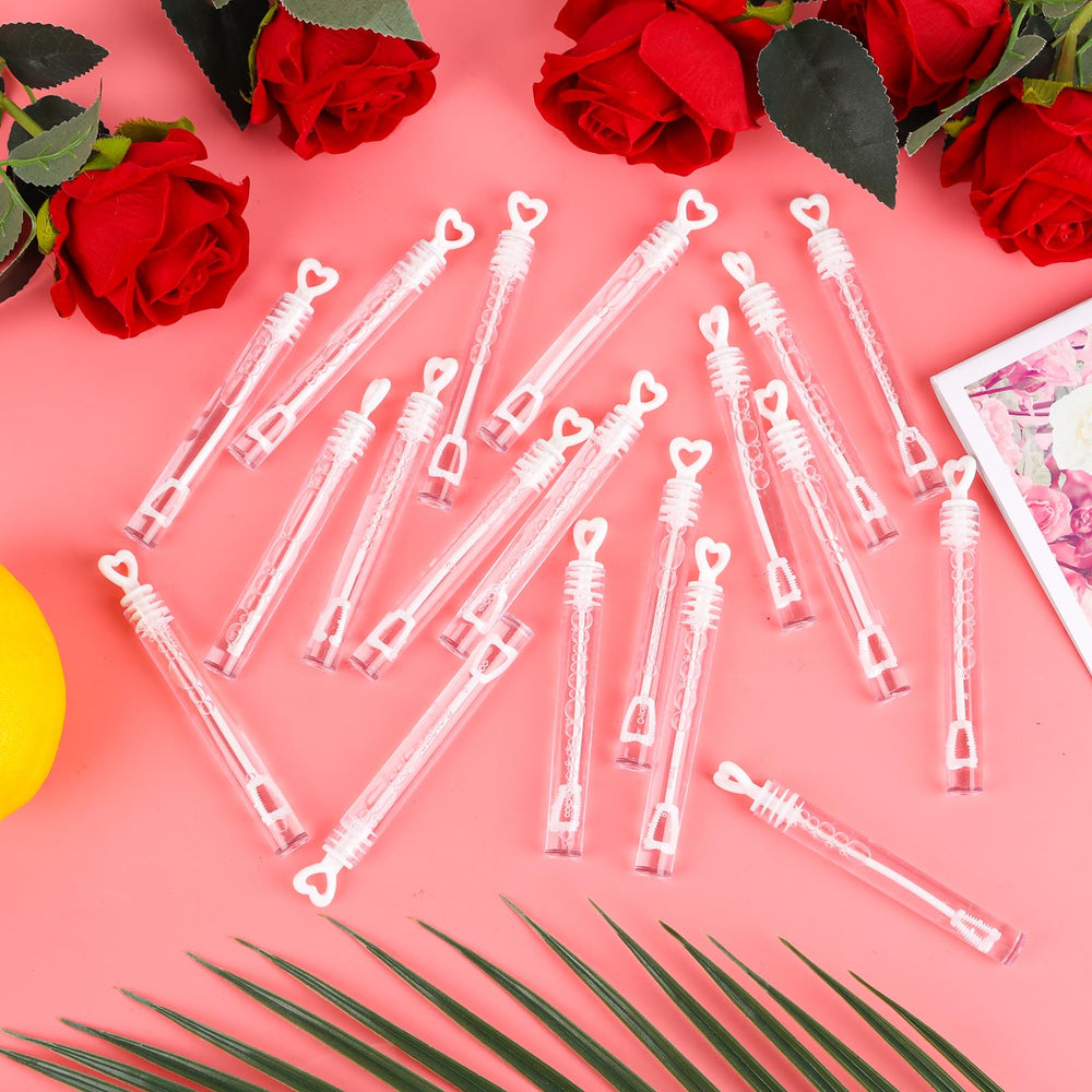 FOIMAS heart-design wedding bubble wand white shows romantic motif.