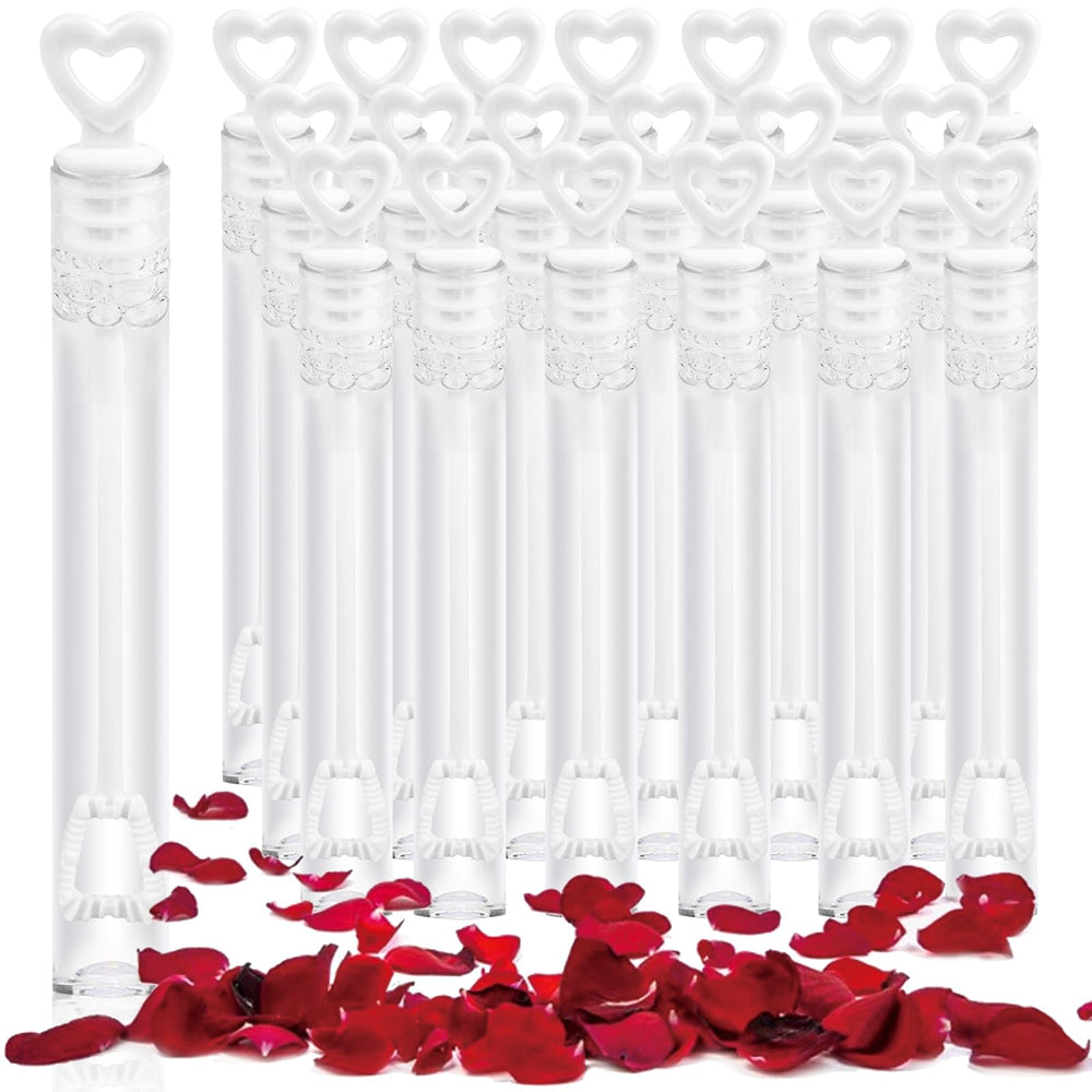 FOIMAS mini heart wedding bubble wand white pack for elegant guest favors.