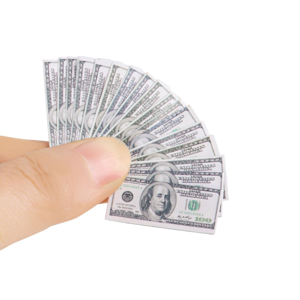 FOIMAS miniature dollars for dollhouse bills with a realistic look for vivid displays.