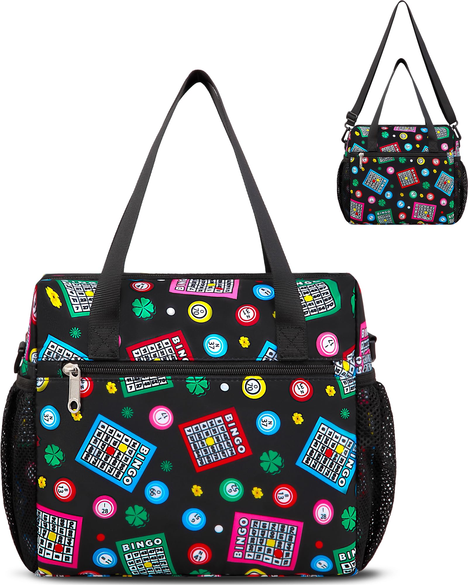 FOKDUVB Bingo Bag with outside pockets for quick access to daubers