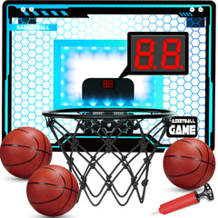 Folimix mini basketball hoop with LED scoreboard for engaging indoor play.