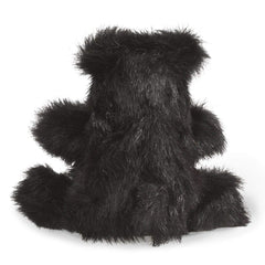 Folkmanis Baby Black Bear puppet in-hand action shows easy manipulation for kids.